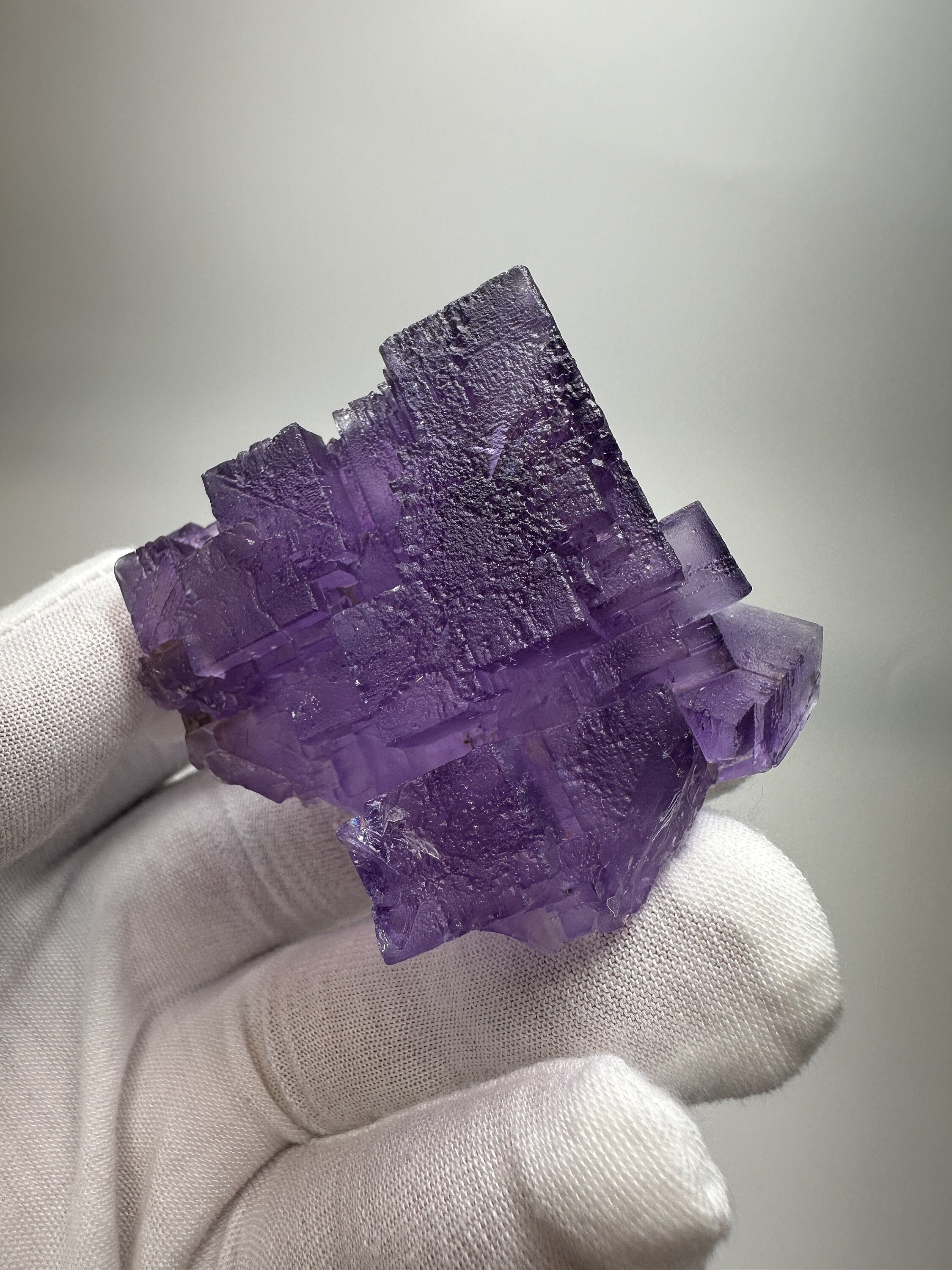 Large Clear Purple Fluorite Specimen - Hastie's Quarry, Cave-in