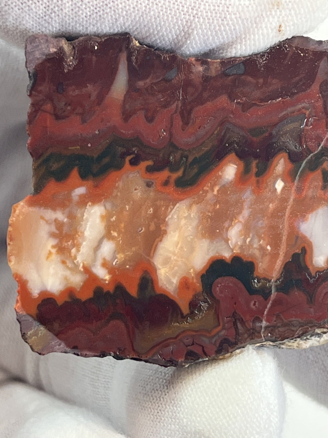 NEW FIND___( 40.7 Gram) Idaho Wildfire Sunset Jasper - Agate Slab