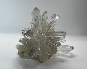 Long Points___OPTICAL CLEAR__Incredible High End Display___HUGE Arkansas Quartz Crystal Record Keeper Cluster