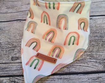 Baby - Kleinkinder Wende-Halstuch "Regenbogen", Halstuch, Babyhalstuch, Kinderhalstuch, Dreieckstuch