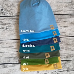Cap / beanie for children or adults uni-colored Gr. 46 - 56