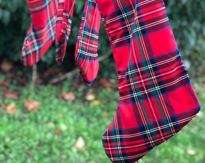 Tartan plaid Scottish style Christmas stocking Christmas gift Ideal present