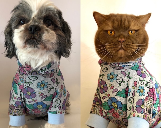 Pet top coat hoodie, dog coat, cat coat, dog t-shirt, cat t-shirt, clothes for dogs, cats, dog hoodie, cat hoodie