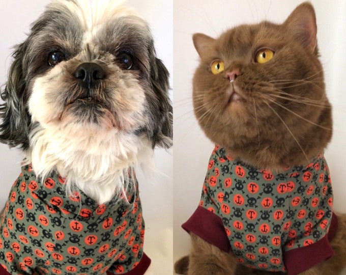 Pet top coat hoodie, dog coat, cat coat, dog t-shirt, cat t-shirt, clothes for dogs, cats, dog hoodie, cat hoodie