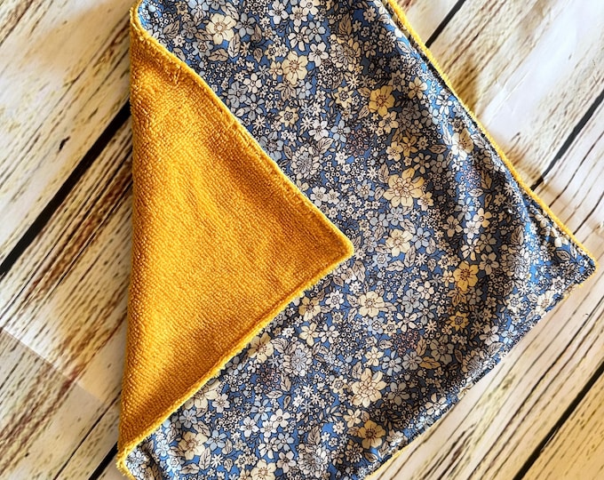 Serviette de table lavables pour enfants ou la maison, carrés pour la cantine, nounou, crèche, mamie/papi, coton et bambou bio