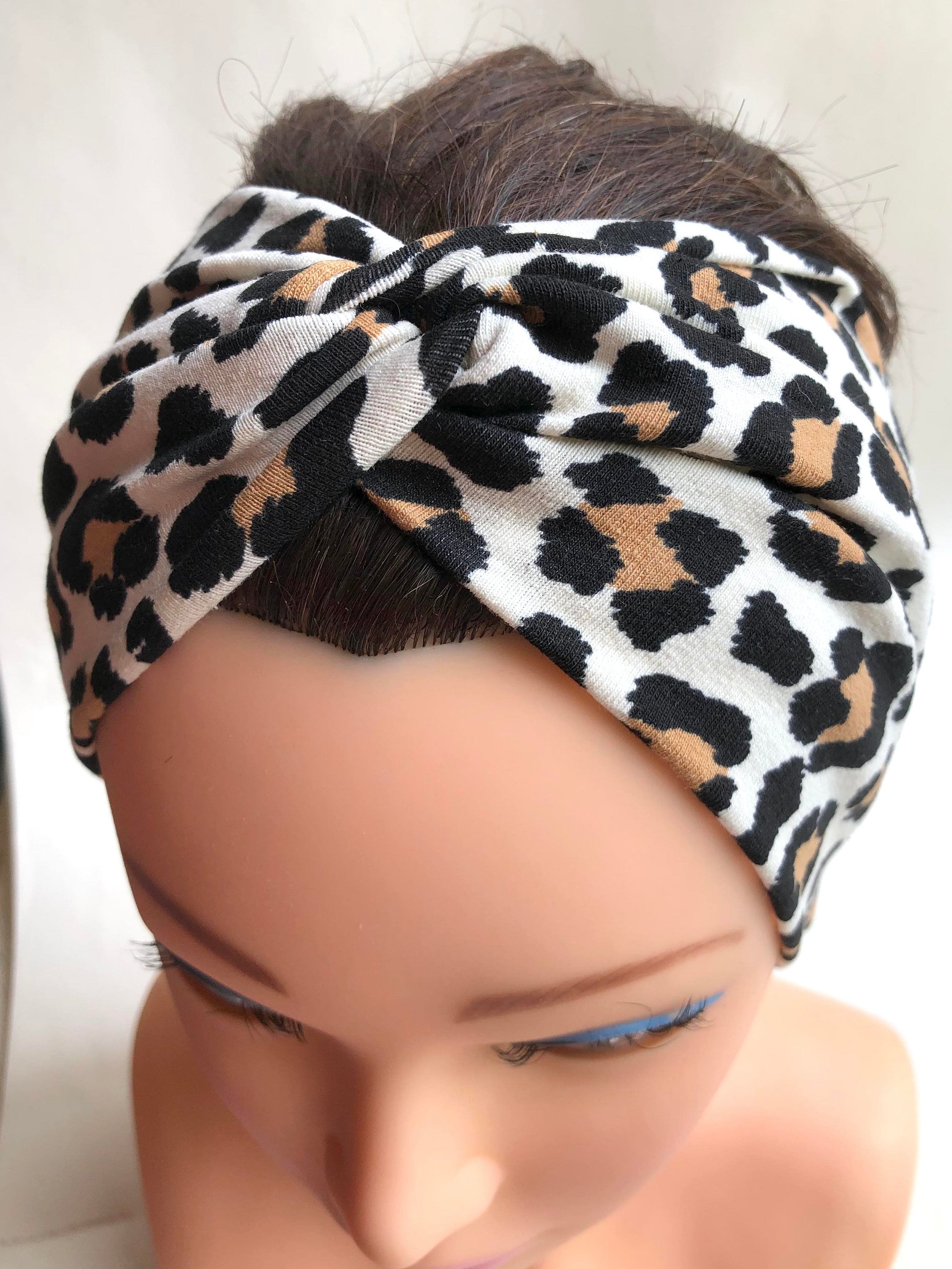 animal print knot headband