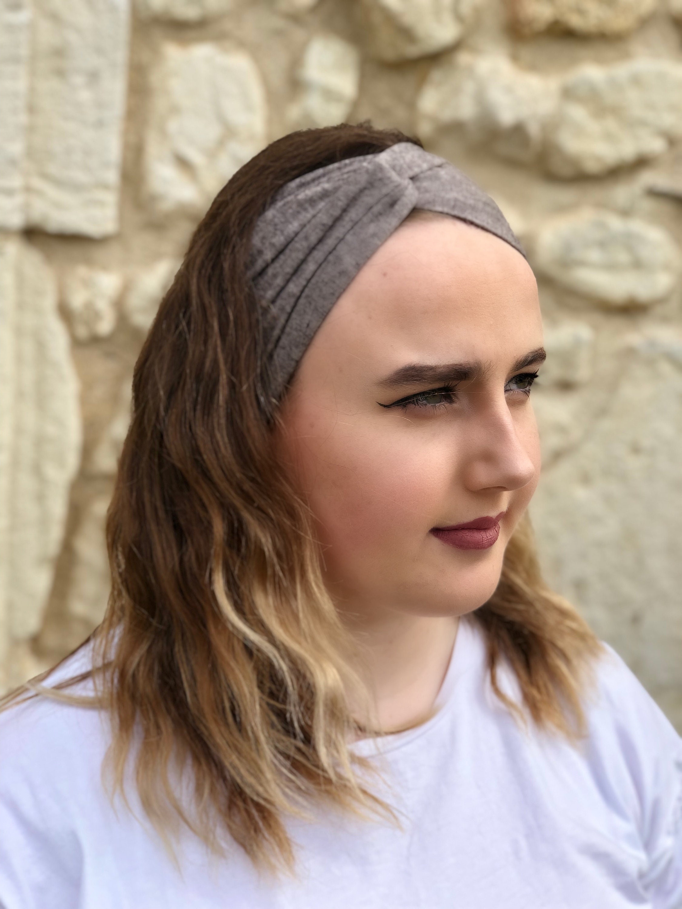 Set of 4 Knotted Headbands, Turban Headband, Fabric Headband, Sports