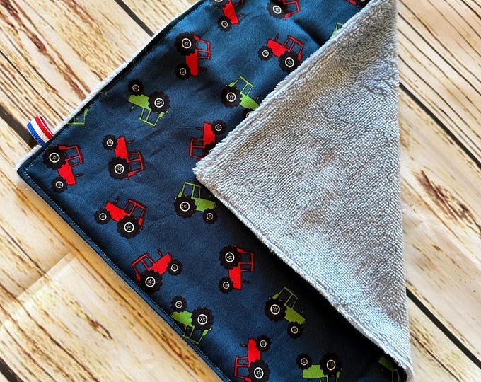 Serviette de table lavables pour enfants ou la maison, carrés pour la cantine, nounou, crèche, mamie/papi, coton et bambou bio