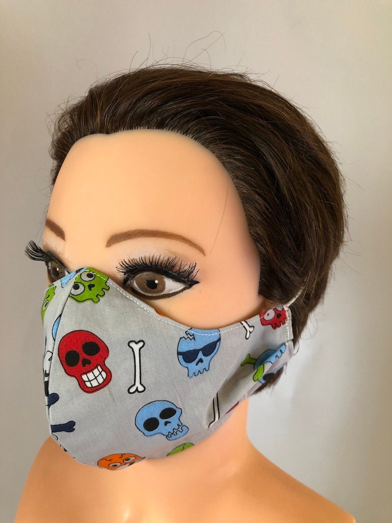 Washable, Reversible Cotton Face Mask / Chemo Mask / Flu Mask / Germ