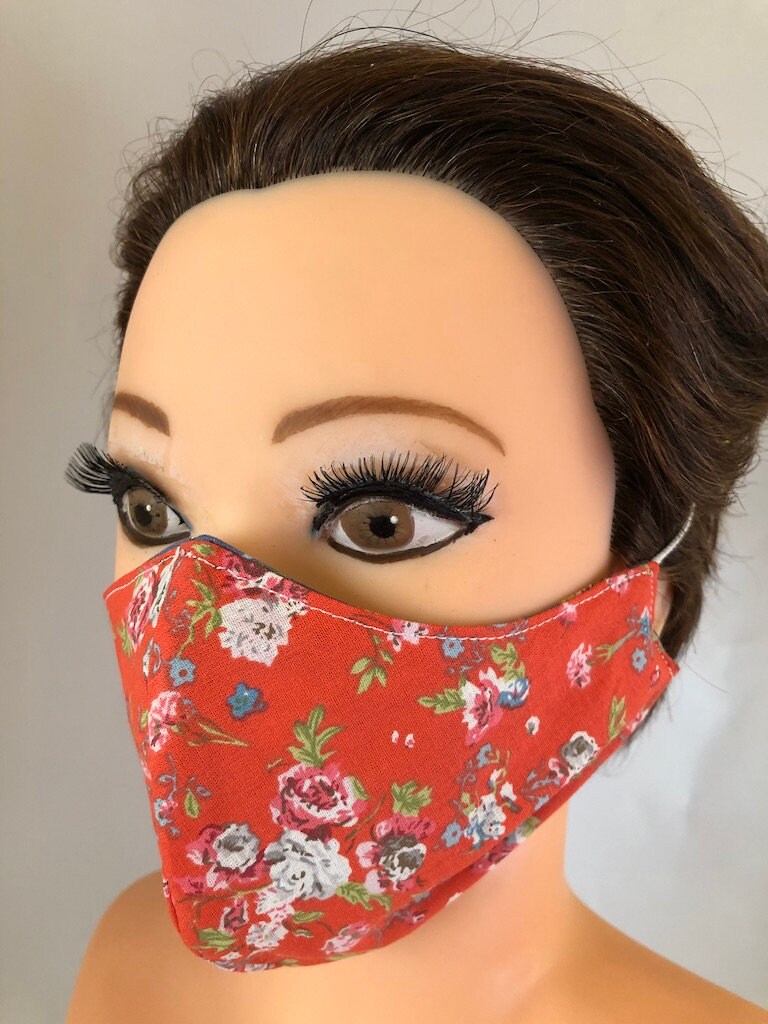 Washable, Reversible Cotton Face Mask / Chemo Mask / Flu Mask / Germ