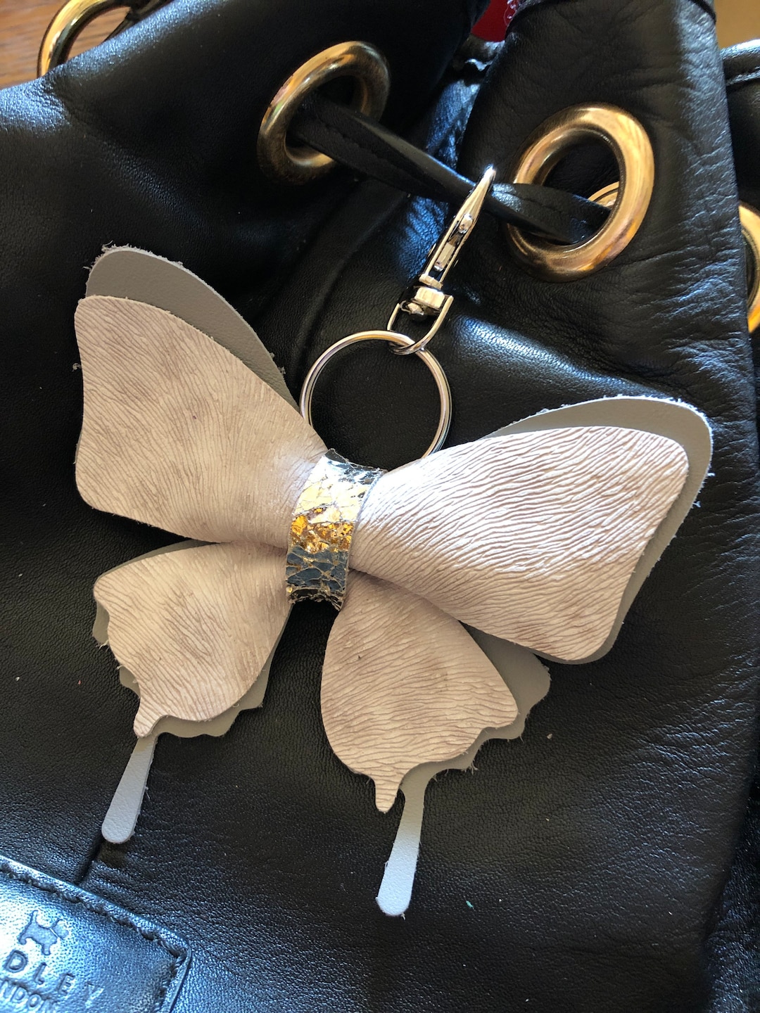 Handbag Key Pendant Pretty Butterfly Keychain For Women - Leather ...