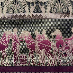 Grecco by Timeless Treasures / Ancient Greece Fabric / Metallic Quilting Cotton / By the Half Yard / OOP & VHTF