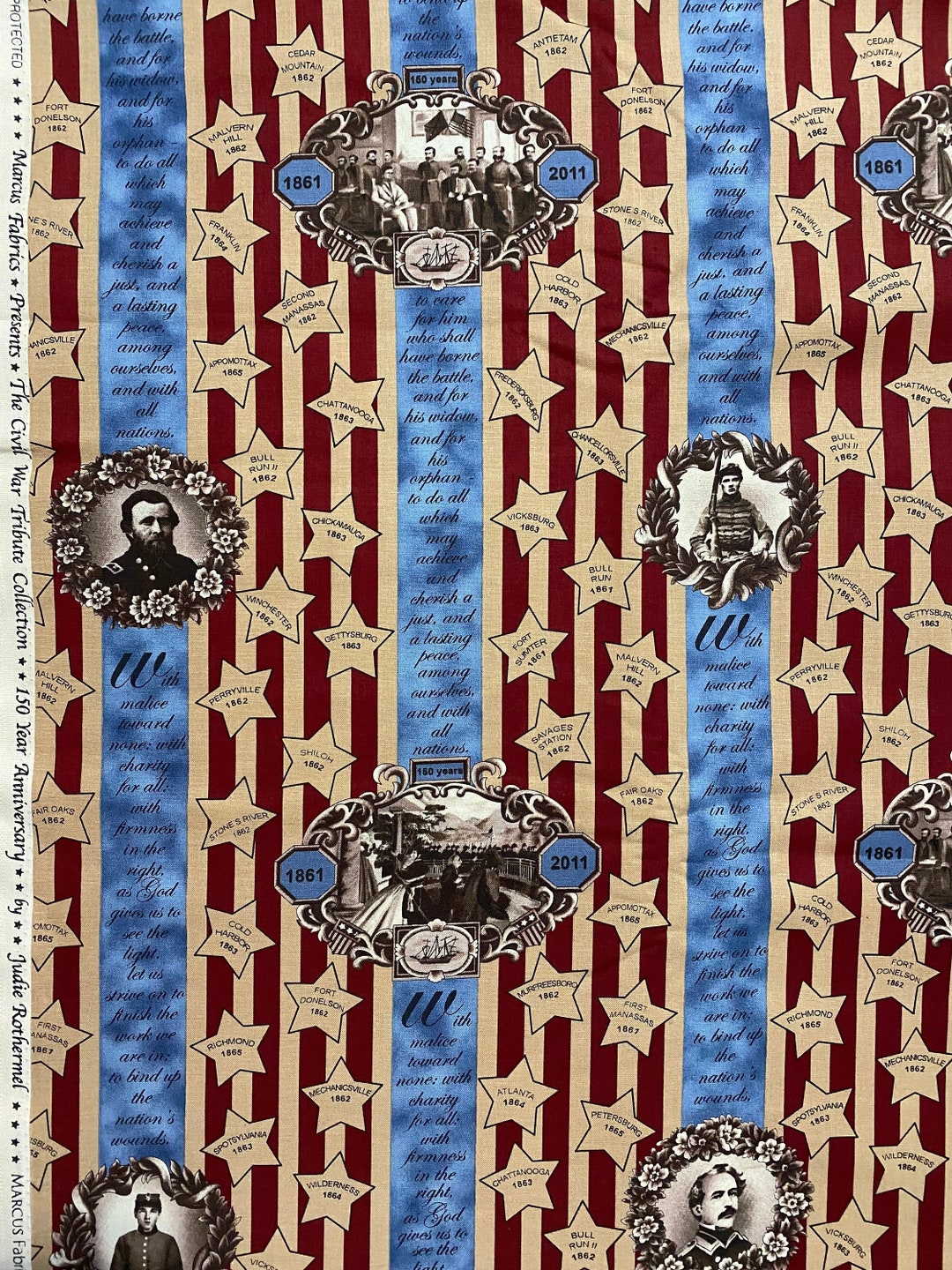 The Civil War Tribute Collection 150 Year Anniversary by Marcus Fabrics