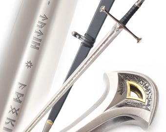 Epee Anduril Epee Medievale + Fourreau - Epee Fantasy Medieval Sword Decoration Medieval Swords Epee Elfique Elven Sword