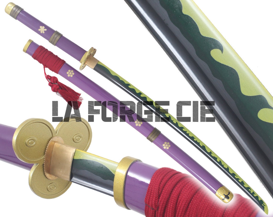 Katana Enma Violet Zoro One Piece (MADERA)