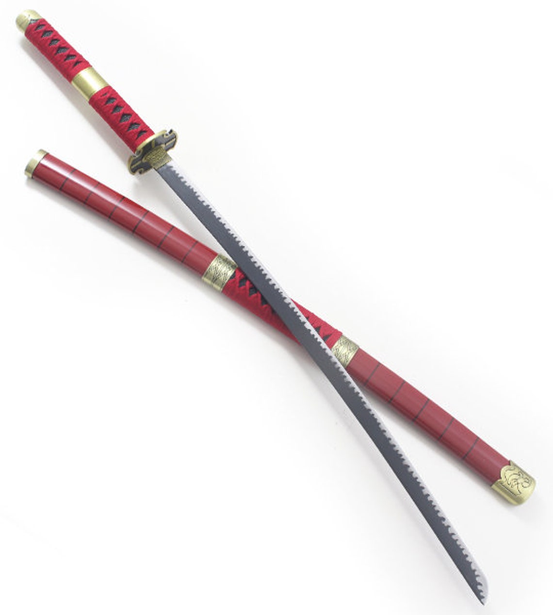 Katana One Piece En Bois - Réplique Shusui De Zoro - Sabre Japonais Décoratif + Presentoir Inclus