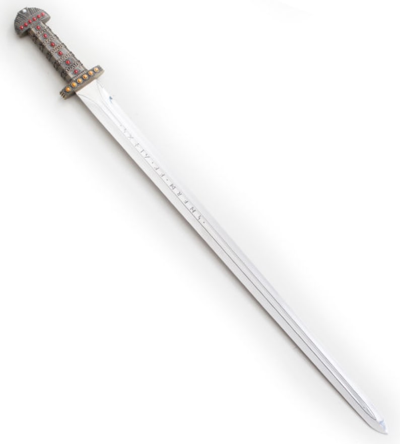 Vikings Sword of King Ragnar Lothbrok Replica Ragnar Sword Ragnard Sword Vikings Sword Viking + Wooden Display Stand image 7