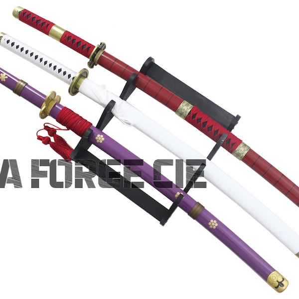 Paczka 3 Katanas Steel Zoro Sabre Epee Sword Zoro Epee + Wyświetlacz