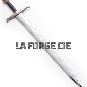 Epee Medievale Chevalier en Polypropylene Argent Epee 1 Main Entrainement Training Sword Medieval image 5