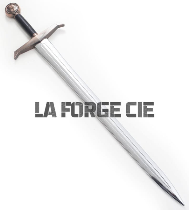 Epee Medievale Chevalier en Polypropylene Argent Epee 1 Main Entrainement Training Sword Medieval image 5