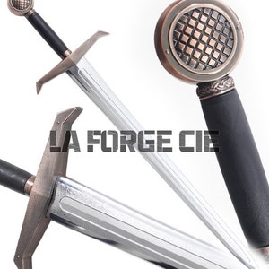 Epee Medievale Chevalier en Polypropylene Argent Epee 1 Main Entrainement Training Sword Medieval image 3