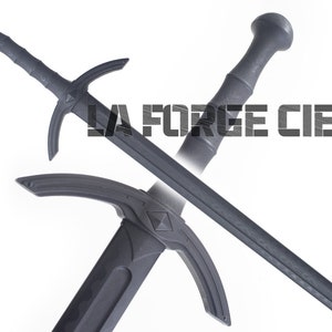Epee Medievale Epee Polypropylene Noir 104 cm Epee Entrainement Combat Epee de Frappe Training Sword Medieval
