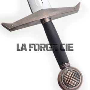 Epee Medievale Chevalier en Polypropylene Argent Epee 1 Main Entrainement Training Sword Medieval image 2