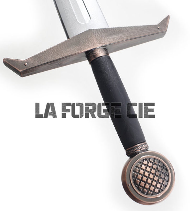 Epee Medievale Chevalier en Polypropylene Argent Epee 1 Main Entrainement Training Sword Medieval image 2