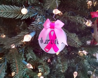 Cancer Awareness Survivor Ornaments