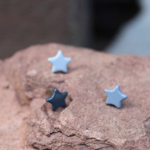 Blue Star Shaped Brads, Brand New Brads, Bazzill Basics, Scrapbooking Brads, Kartenherstellung Brads, Papier Brads, Designer Brads, Unikat Brads
