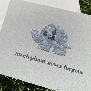 Cartes de vœux éléphant, cartes de notes d’éléphant, carte de remerciement, invitation, carte de réflexion, carte de note, carte d’anniversaire, carte de paillettes