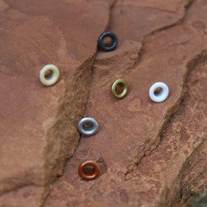 1/8&quot; Neutral Color Eyelets, Round Aluminum Eyelets, Craft Supplies, Paper Embellishments, Cardmaking Eyelets, Scrapbook Eyelets