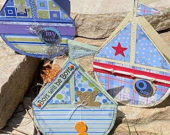 Tarjeta de velero: nota de agradecimiento de cumpleaños para niño hecha a mano