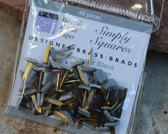 Black Scrapbooking Glitter Round Brads Bulk 25pc