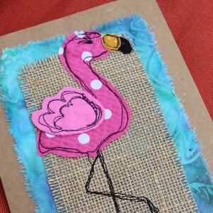 Cartão Flamingo, Cartão de aniversário, Cartão de melhoras, Cartão de amizade, Cartão em branco, Cartão de felicitações, Cartão exclusivo, Cartão têxtil, Cartão de aniversário, Pensando em você