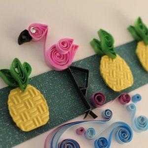 Cartão de flamingo acolchoado, cartão de aniversário, cartão de melhoras, cartão de amizade, cartão em branco, cartão de felicitações, cartão exclusivo, cartão de aniversário, pensando em você