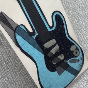 Elektrische gitaarkaart, verjaardagskaart, wenskaart, leuke kaart, fantasiekaart, kaart voor muziekliefhebbers