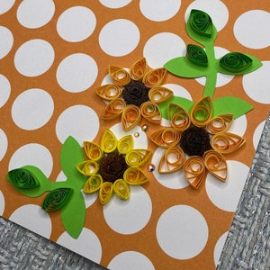 Cartão de girassol acolchoado, girassol, arte acolchoada, arte em papel, cartão de aniversário, cartão pensando em você, cartão de amizade, cartão de aniversário, cartão de verão
