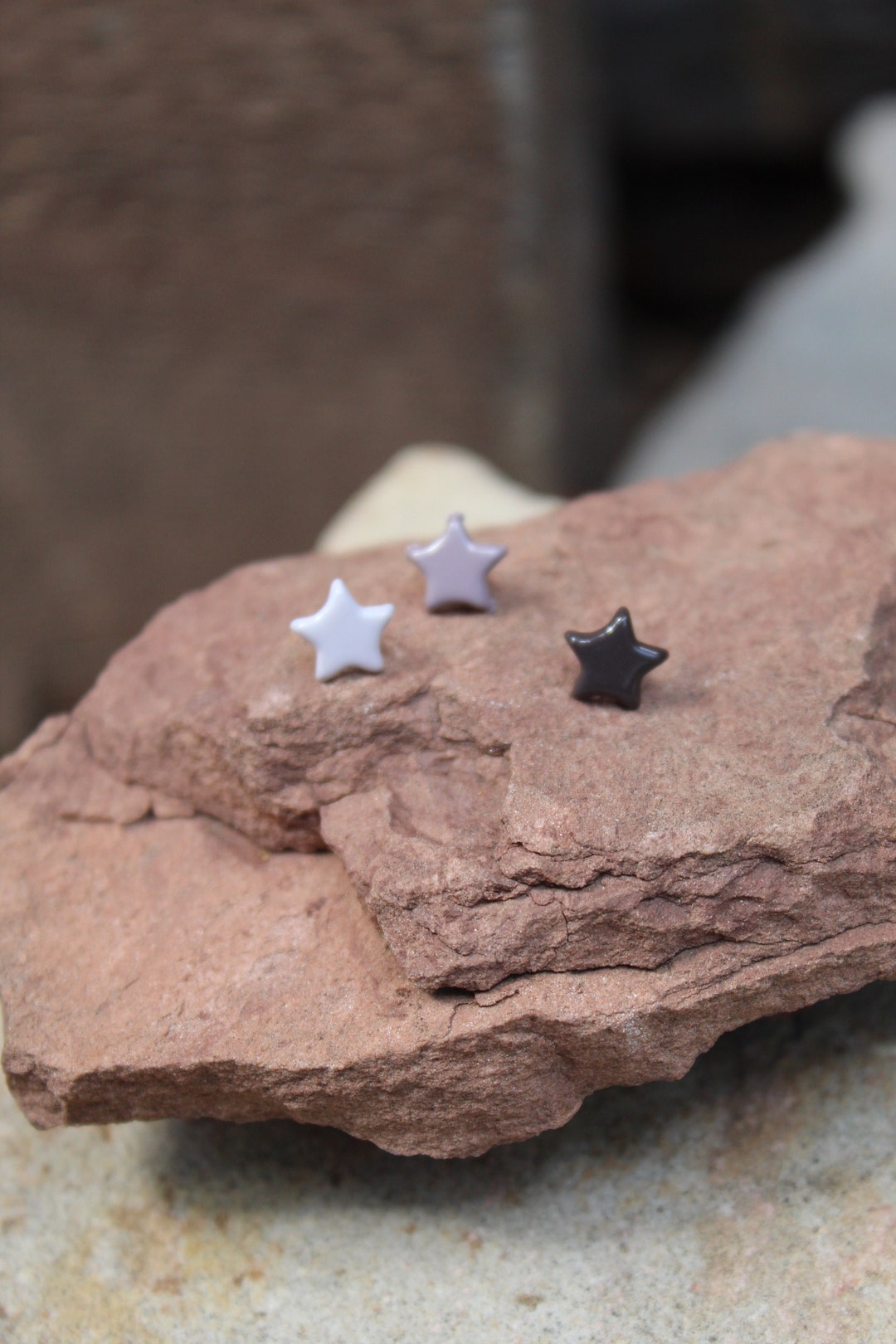 Monochromatic Raisin Brads Star Shape Brads Bazzill Etsy