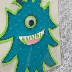 I Love U Karte, Monster Karte, Halloween Karte, Geburtstagskarte, Valentinstagskarte, Lustige Grußkarte, handgemachte Karte