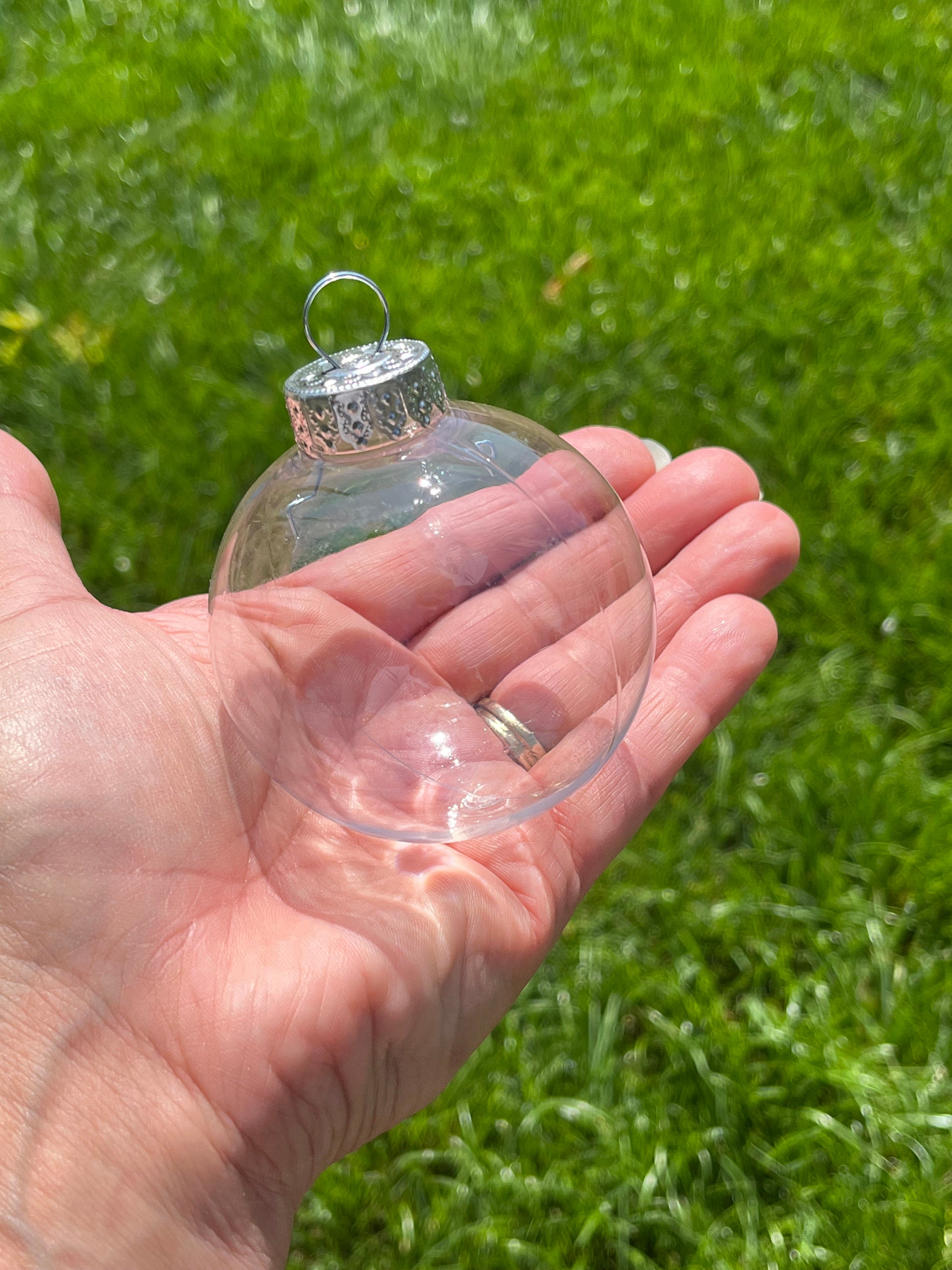 透明プラスチックボールオーナメント：飛散防止、中身が詰まったり（6