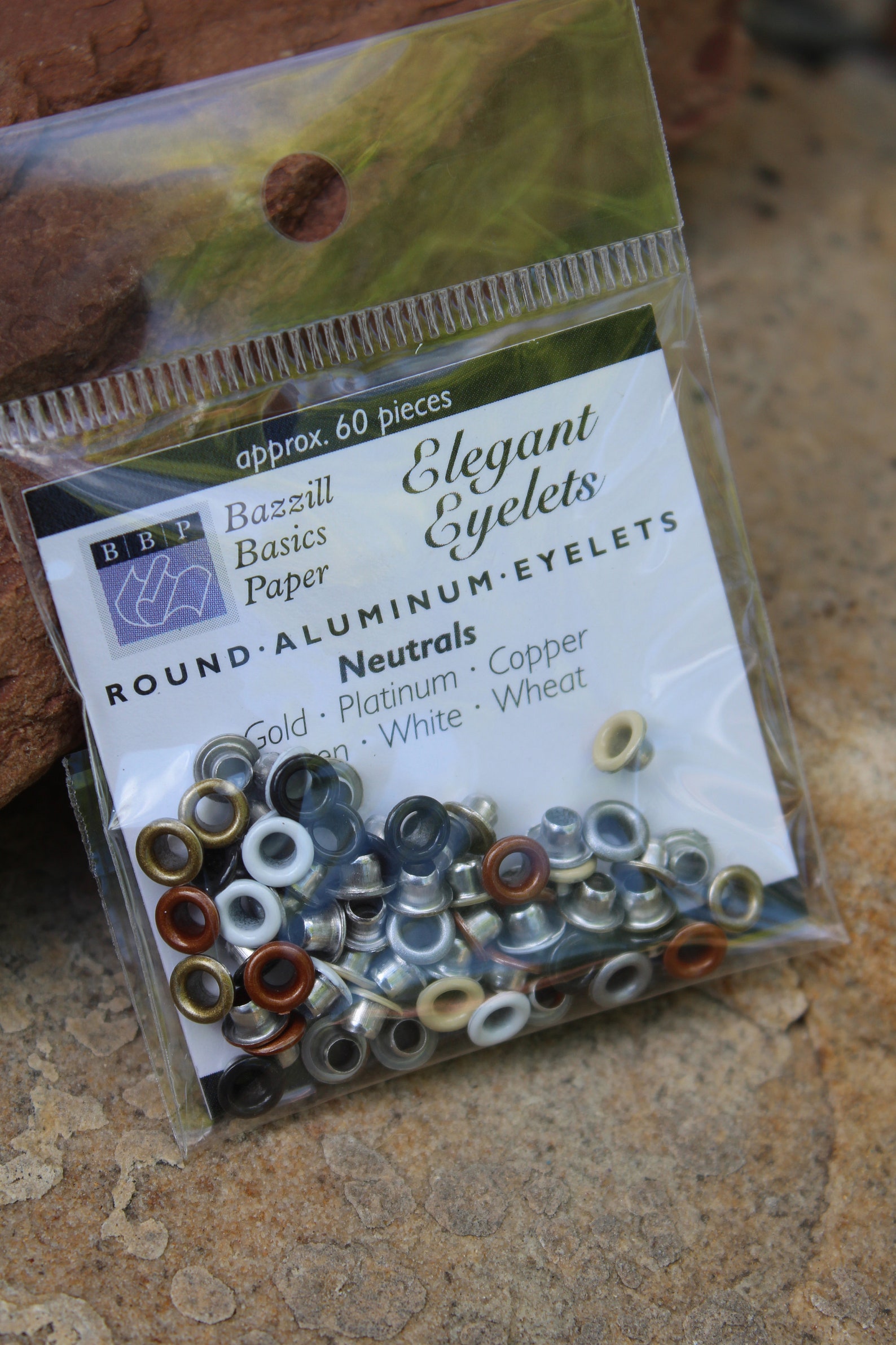 1/8 Neutral Color Eyelets, Round Aluminum Eyelets, Craft Supplies