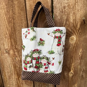 7&quot; Small tote, Gift tote, Gift card tote, Jewelry tote, Party favor bag,Gift giving bag, Doll Accessory, Fabric tote,Mini tote bag,Candy bag