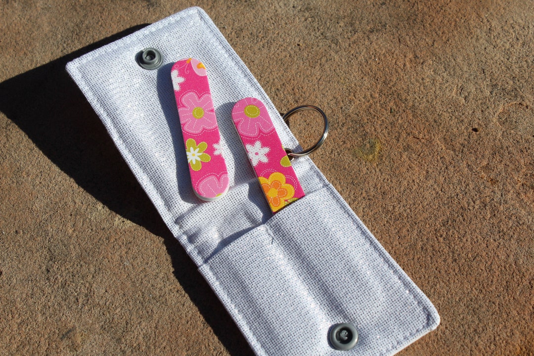 Nail File Holder Keychain Nail File Fabric Nail File Holder Etsy