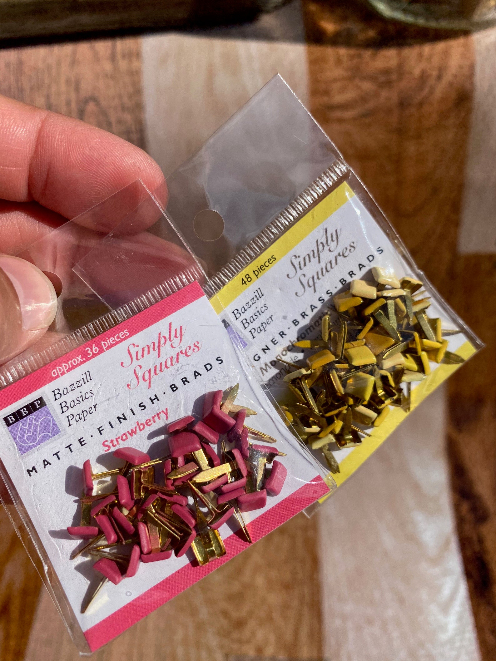 7 Packs of Scrapbooking Brads Square Brads Embellishments Etsy