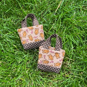 2 Zoll kleine Taschen, Geschenktasche, Geschenktasche, Geschenktasche, Puppenzubehör, Stofftasche, Weihnachtsverzierung, Weihnachtsgeschenk