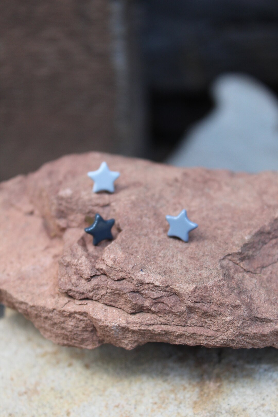Blue Star Shaped Brads Brand New Brads Bazzill Basics Etsy