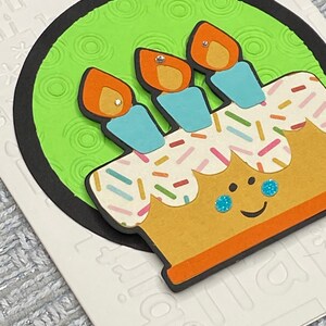 Tarjeta de cumpleaños, tarjeta de pastel de cumpleaños, tarjeta de felicitación, tarjeta hecha a mano