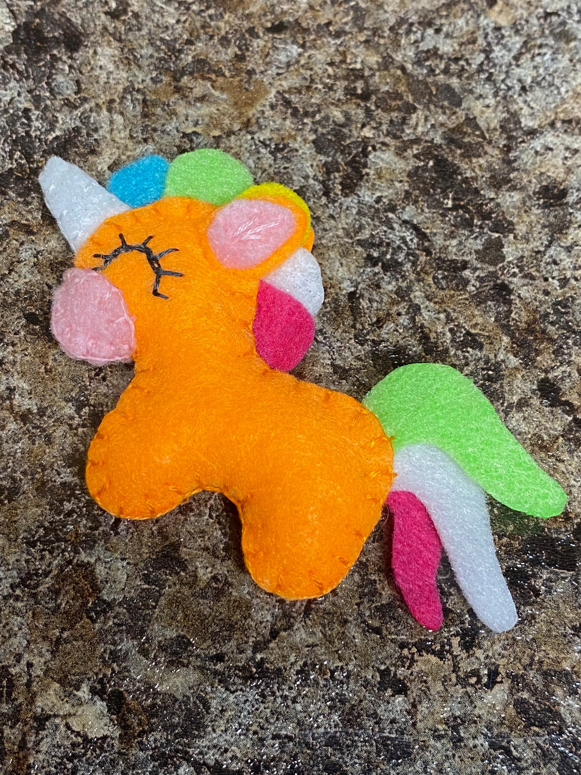 Mini Unicorn Felt Stuffed Unicorn Felt Toy Felt Unicorn Etsy