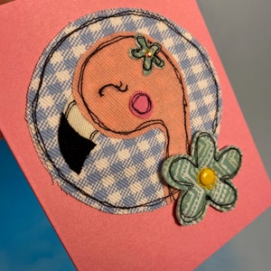 Cartão Flamingo, Cartão de aniversário, Cartão de amizade, Cartão de felicitações, Movimento livre, Cartão exclusivo, Cartão têxtil, Cartão de aniversário, Pensando em você